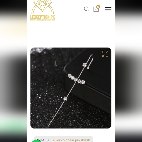 NEW Brazil  Zircon Ear Pin  Still wrapped - Picture 4 of 13